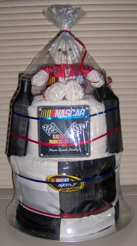 Nascar Towel Cake